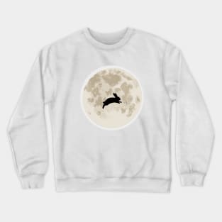 Rabbit on Moon Crewneck Sweatshirt